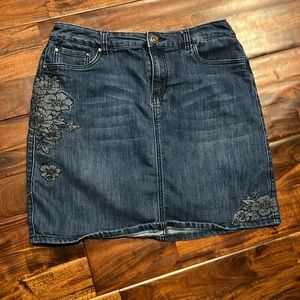 Christopher & Banks jean skort size 8